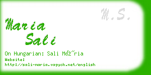 maria sali business card